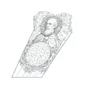 Saint Benedict Medal box tattoo design idea