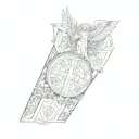 Saint Benedict Medal box tattoo design idea