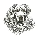 Labrador retriever tattoo design idea