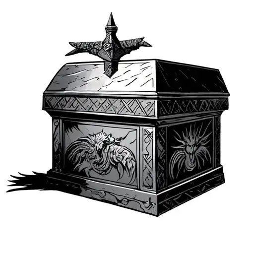 ark of the covenant tattoo design idea