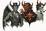 God and the devil tattoo design idea