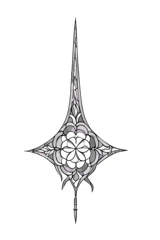 a stained glass window tattoo design idea