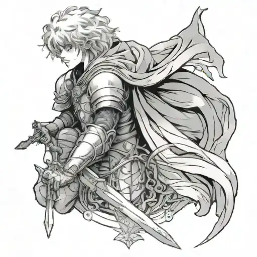 Griffith from Berserk anime tattoo design idea