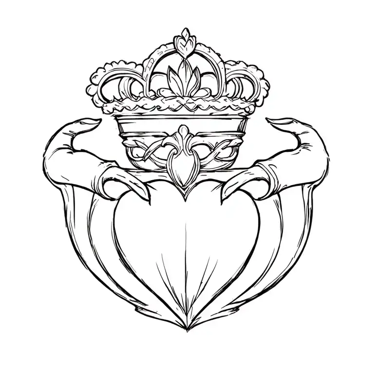 Claddagh tattoo design idea
