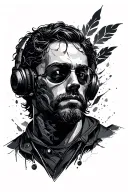 computer and software developer coding tattoo design idea