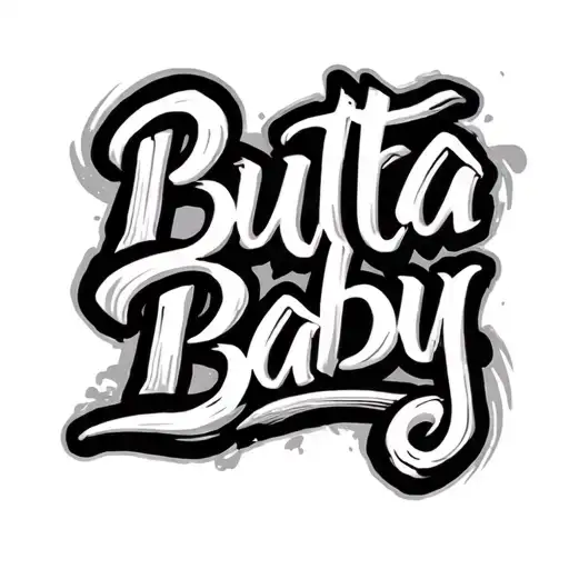 "Butta Baby" 2x2 tattoo design idea