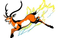springbok jumping tattoo design idea