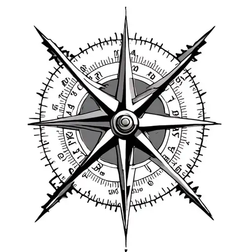 Hunting Compass tattoo design idea