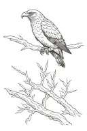 buzzard perched on a tall tattoo design idea