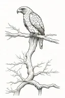 buzzard perched on a tall tattoo design idea