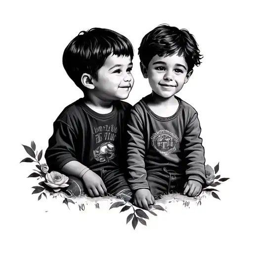 Grandkids tattoo design idea