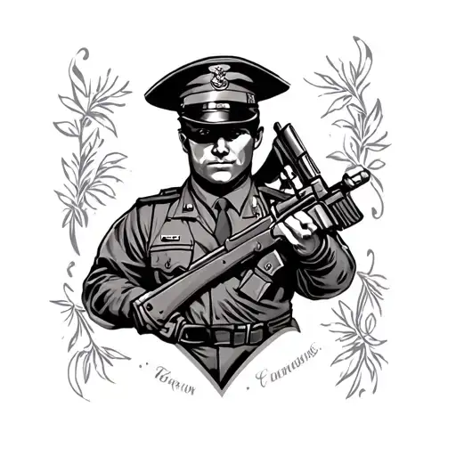 Marine Corps drill Instructor tattoo design idea