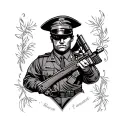 Marine Corps drill Instructor tattoo design idea