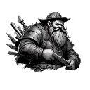 a dwarf Warriors engineer uma forget room tattoo design idea