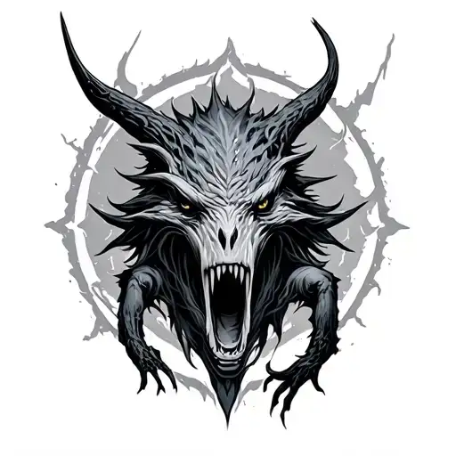 Cryptid tattoo design idea