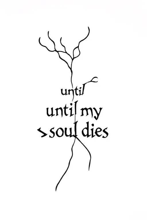until my soul dies tattoo design idea