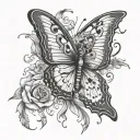 robbery to butterfly tattoo design idea