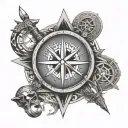 norse god oden viking tattoo with norse compass and norse text  tattoo design idea