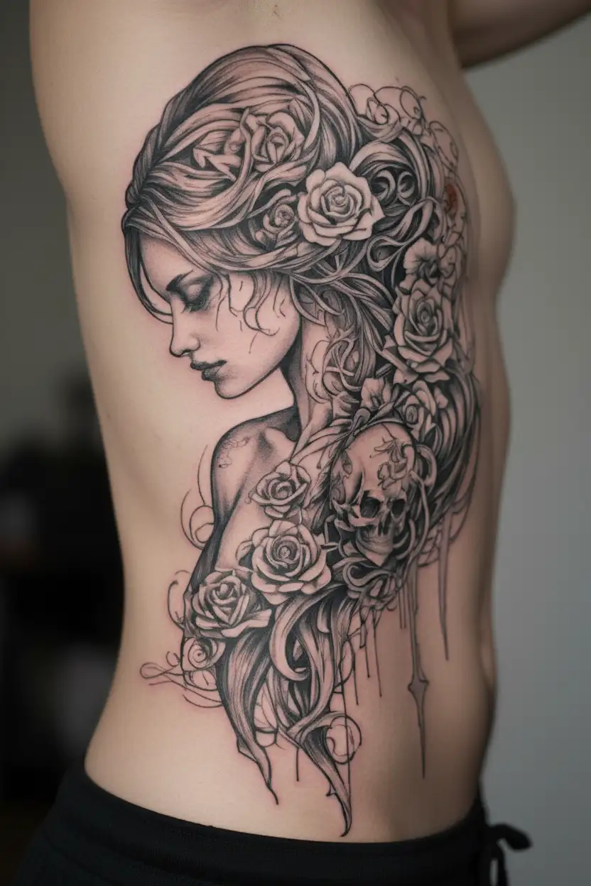 suicidal thoughts, anxiety, feeling alone tattoo design idea