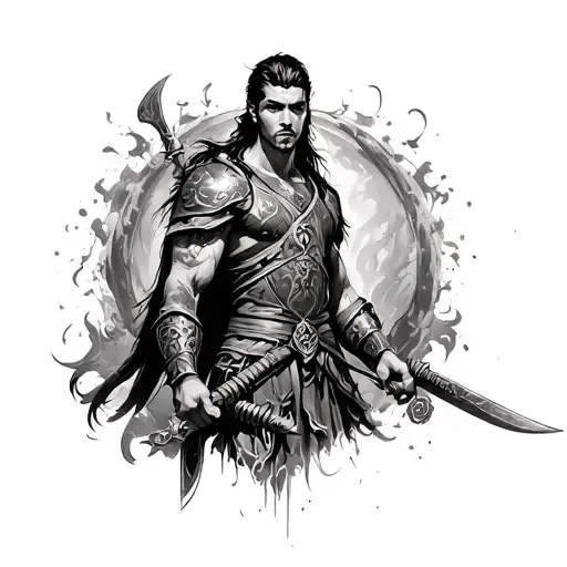Illyrian Warrior tattoo design idea