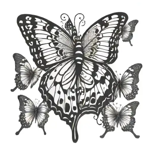 Liberia, butterfly wings tattoo design idea