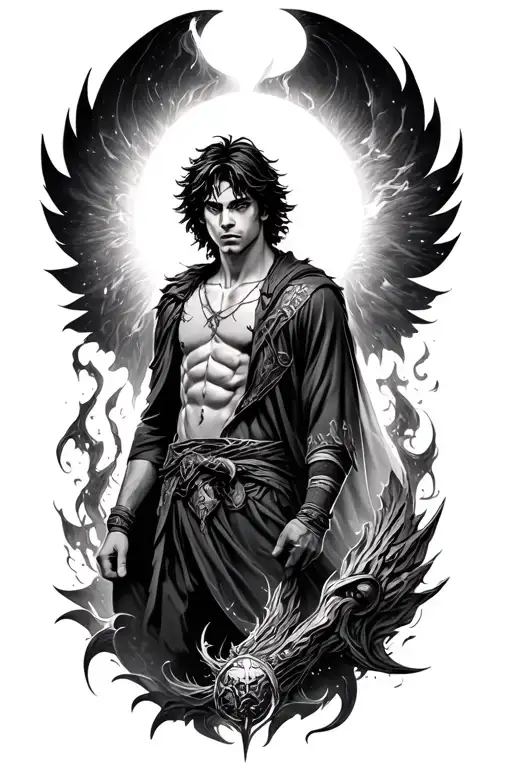 Percy Jackson mythology with epic the musical tattoo design idea