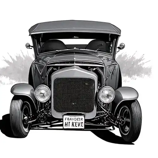 dodge charger 19169 et the frayder  tattoo design idea
