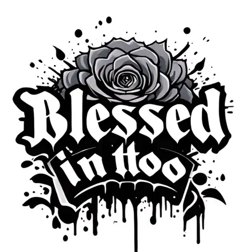 blessed in graffiti style tattoo tattoo design idea