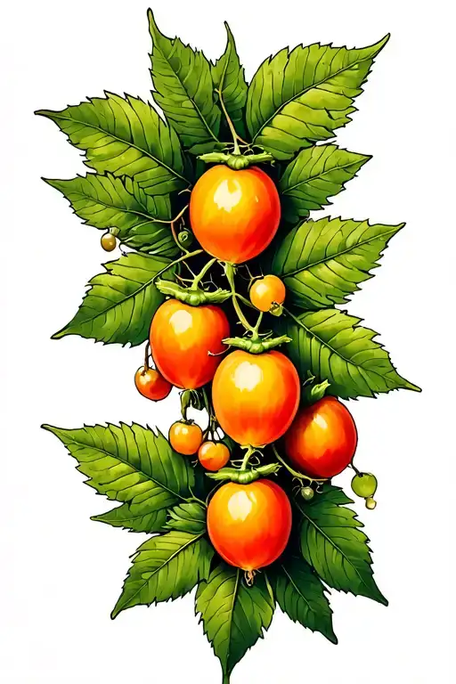 leafe mulberry and leafe cloudberry cross  tattoo design idea