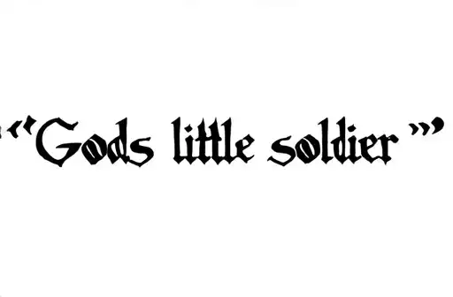 "Gods little soldier" tattoo design idea