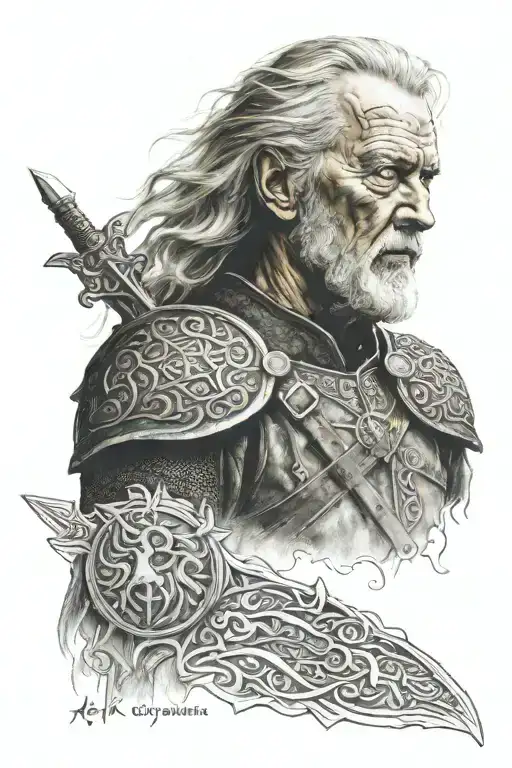 King of Rohan - Theoden (Bernard Hill) tattoo design idea