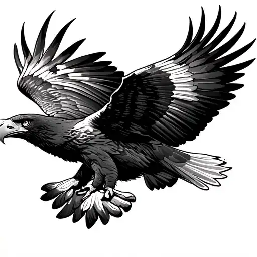 eagle soars towards its prey tattoo design idea