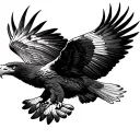 eagle soars towards its prey tattoo design idea
