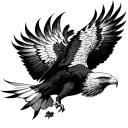 eagle soars towards its prey tattoo design idea