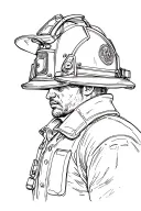 Firefighter helmet tattoo design idea