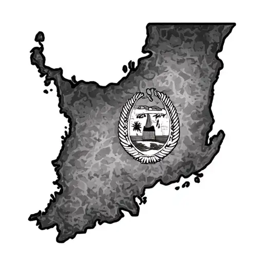 A design for a tatoo , the map of Venezuela, Colombia, Panama,Costa rica , Nicaragua, Honduras, Guatemala and mexico tattoo design idea