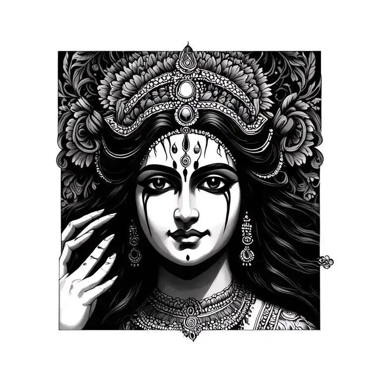 Goddess kali maa tattoo design idea