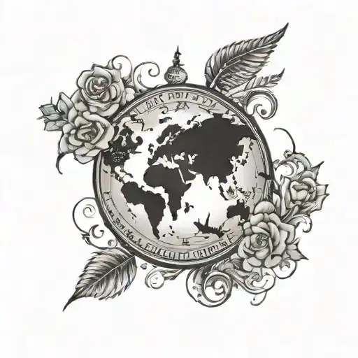 Show me a tattoo on the side of my forearm running from wrist to elbow that says “the world is my home humanity is my fa tattoo design idea
