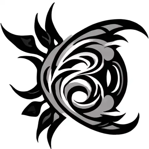 guam tribal half sleeve tattoo design idea