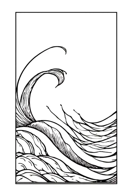 triton with wave shape in it  tattoo design idea