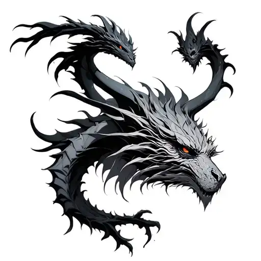 Tiamat tattoo design idea