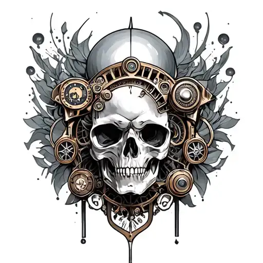 Steampunk tattoo design idea