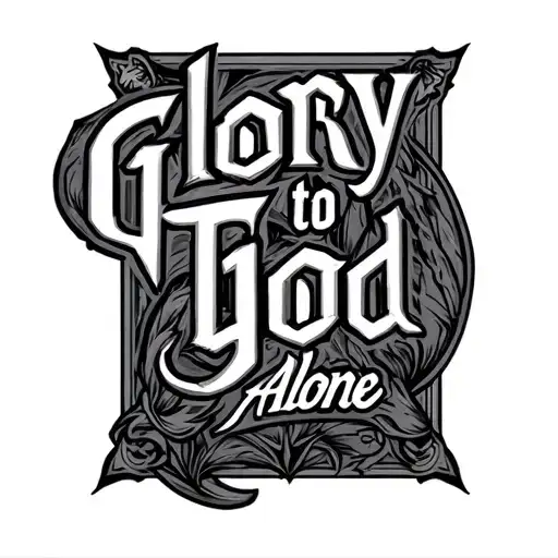 Glory to God alone tattoo design idea