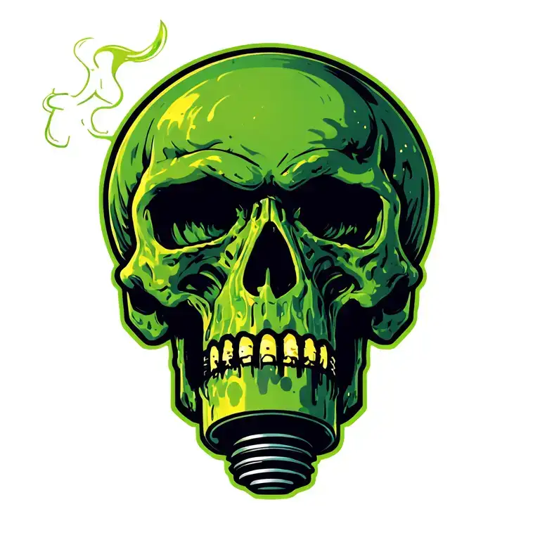 spark plug smoking tattoo design idea