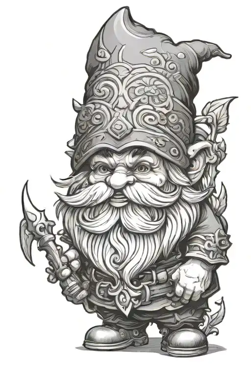 Gnome tattoo design idea
