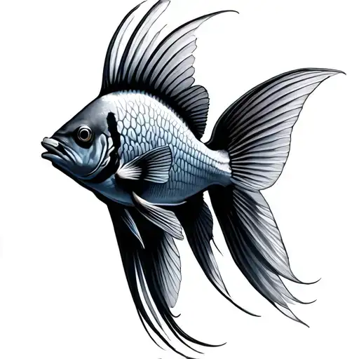school of angelfish  tattoo design idea