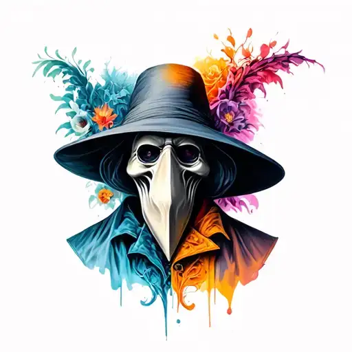 plague doctor tattoo design idea