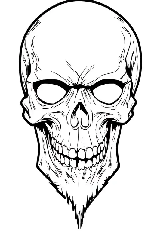 animated skull   tattoo design idea