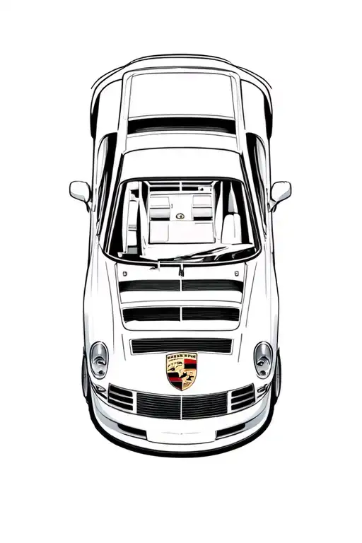 Porsche 911 tattoo design idea