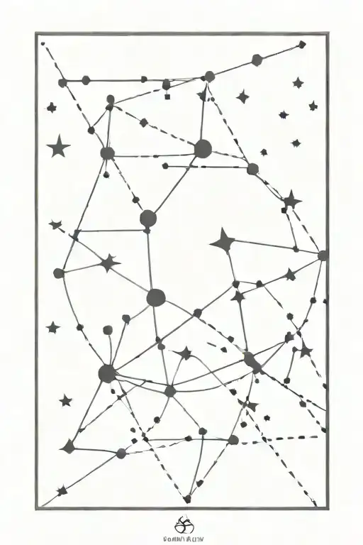 sagittarius star constellation and sign tattoo design idea